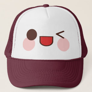 Kawaii Rave Winky stellen gegenüber Truckerkappe