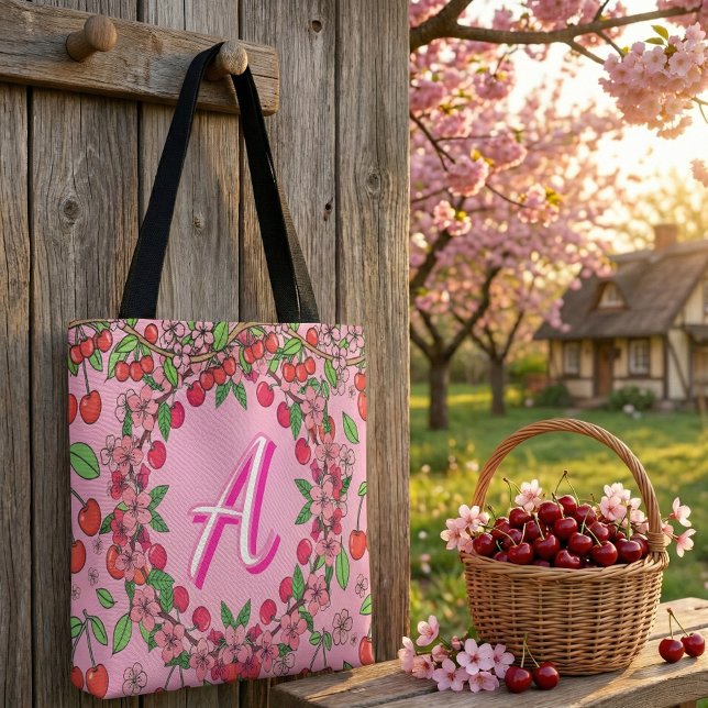 Kawaii Red Cherry Vibes Cute Girly Aesthetic Tasche (Von Creator hochgeladen)