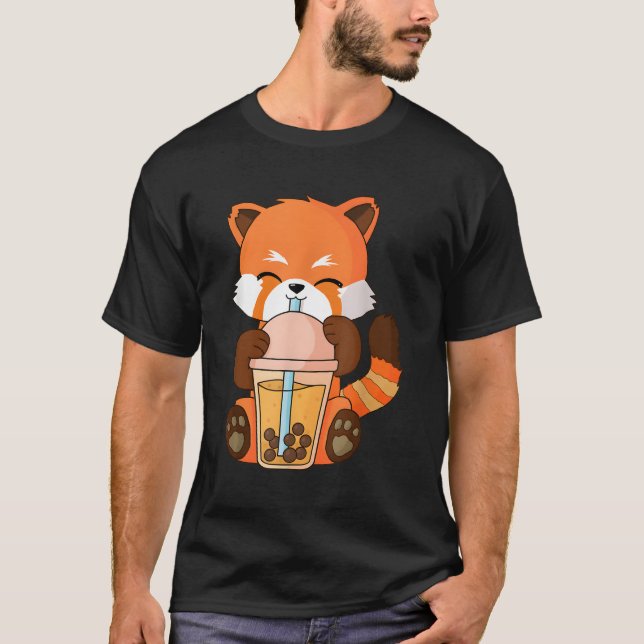 Kawaii Red Panda Boba Tea Bubble Tee Anime (Vorderseite)