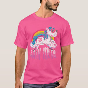 Kawaii Regenbogen Einhorn Liebe Metal Heavy Rock M T-Shirt