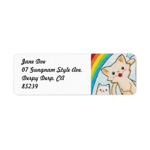 Kawaii Regenbogen-Kätzchen-kundengerechte