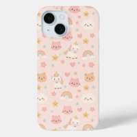 Kawaii Regenbogen-Tier Nahtloses Muster | Cute