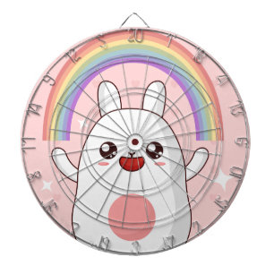 Kawaii-Regenbogenhalbkugel Dartscheibe