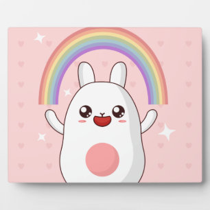 Kawaii-Regenbogenhalbkugel Fotoplatte