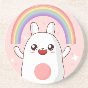 Kawaii-Regenbogenhalbkugel Getränkeuntersetzer