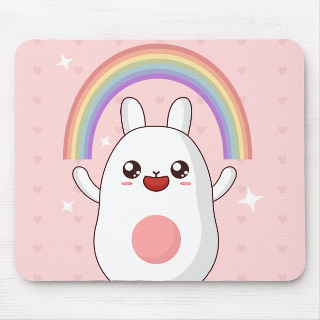 Kawaii-Regenbogenhalbkugel Mousepad (Vorne)