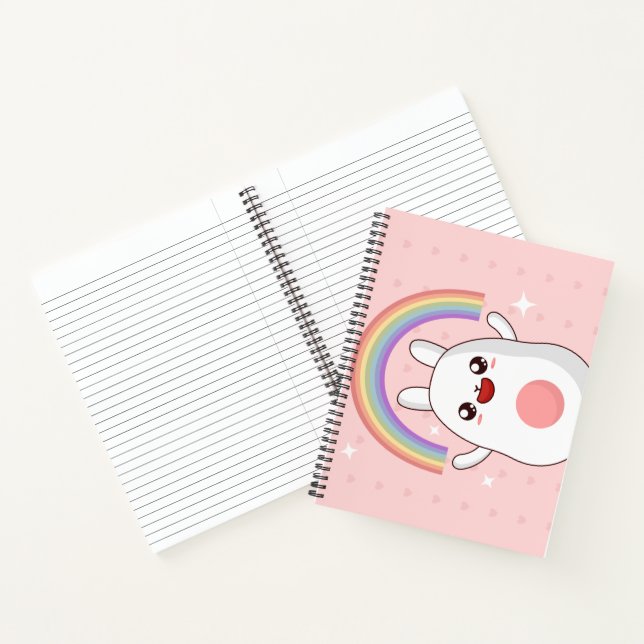 Kawaii-Regenbogenhalbkugel Notizbuch (Innenseite)