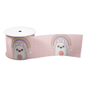 Kawaii-Regenbogenhalbkugel Satinband