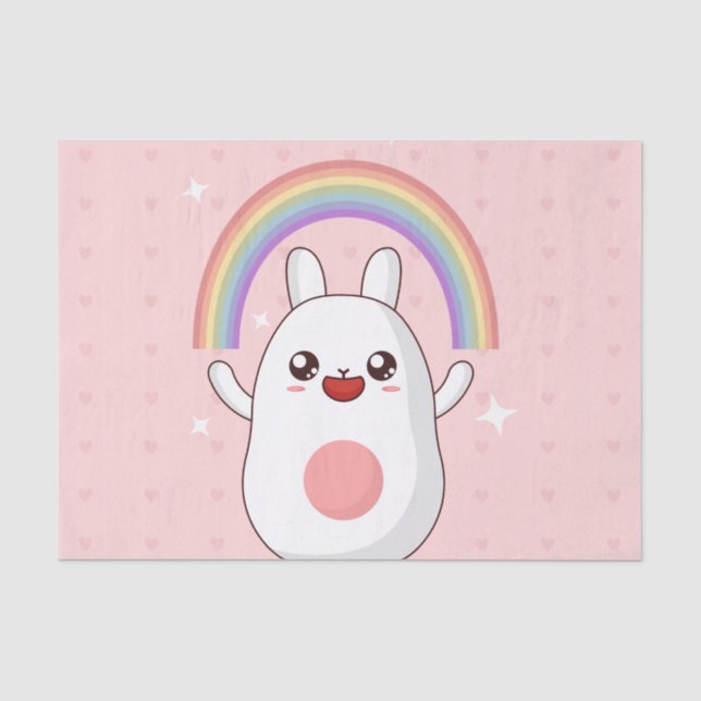 Kawaii-Regenbogenhalbkugel Seidenpapier (Vorderseite)