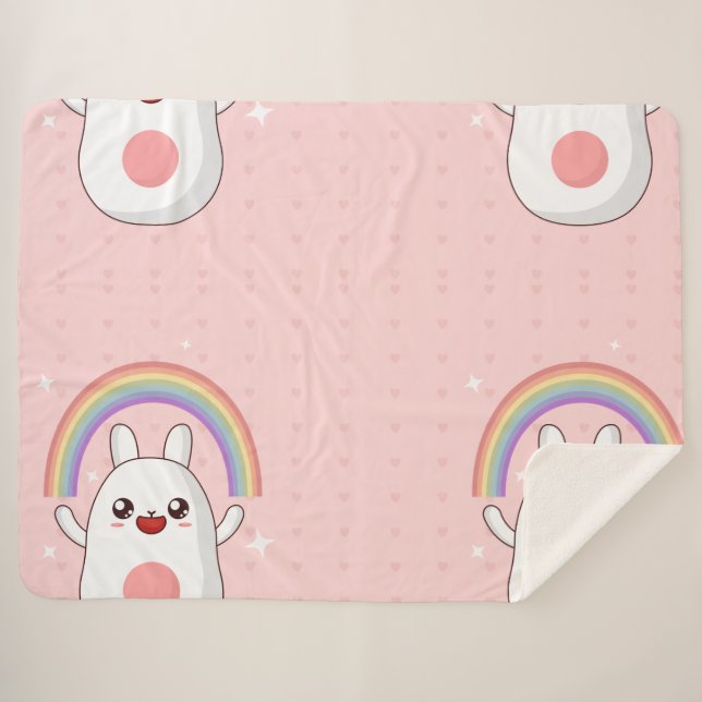 Kawaii-Regenbogenhalbkugel Sherpadecke (Vorderseite (Horizontal))