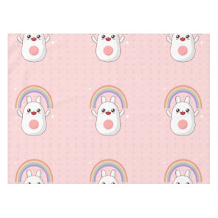 Kawaii-Regenbogenhalbkugel Tischdecke