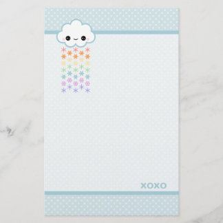 Kawaii-Regenbogenschnee Briefpapier