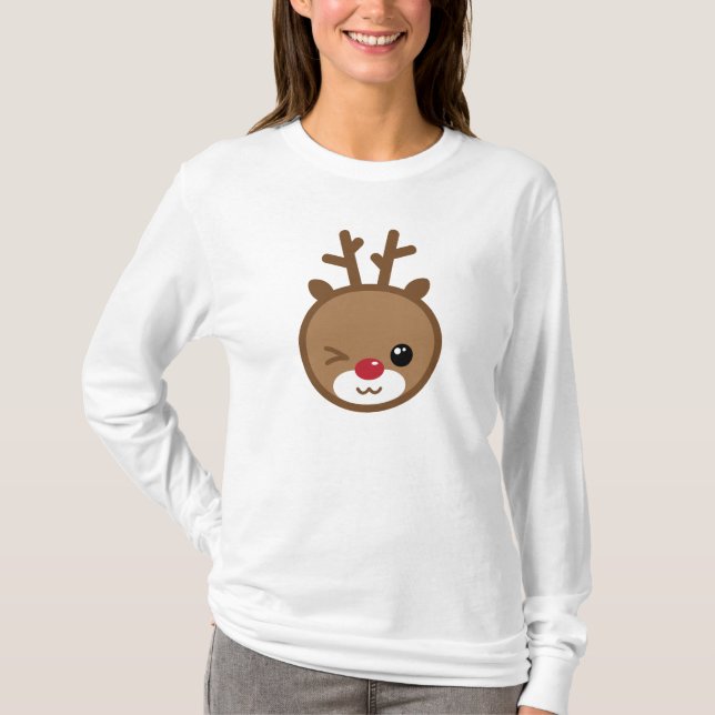 Kawaii Reindeer Women's Shirt (Vorderseite)