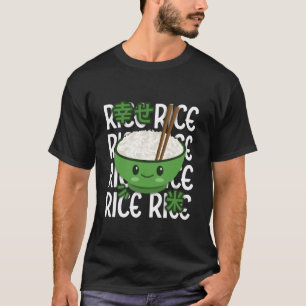 Kawaii-Reisschale Süße Anime Liebenswerte Lustige T-Shirt