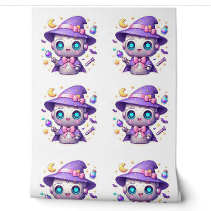 Kawaii Robot Hexe Niedlich Magical Tech Inspiriert Tapete