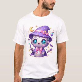 Kawaii Robot Hexe T - Shirt - Niedliches Magical B