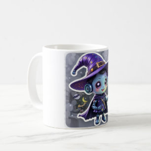 Kawaii Robot Hexe Tasse Niedlicher Halloween-Kaffe