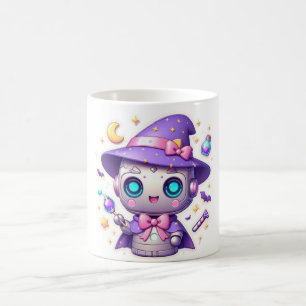 Kawaii Robot Witch Mug Cute Magique Bot Coffee Cou