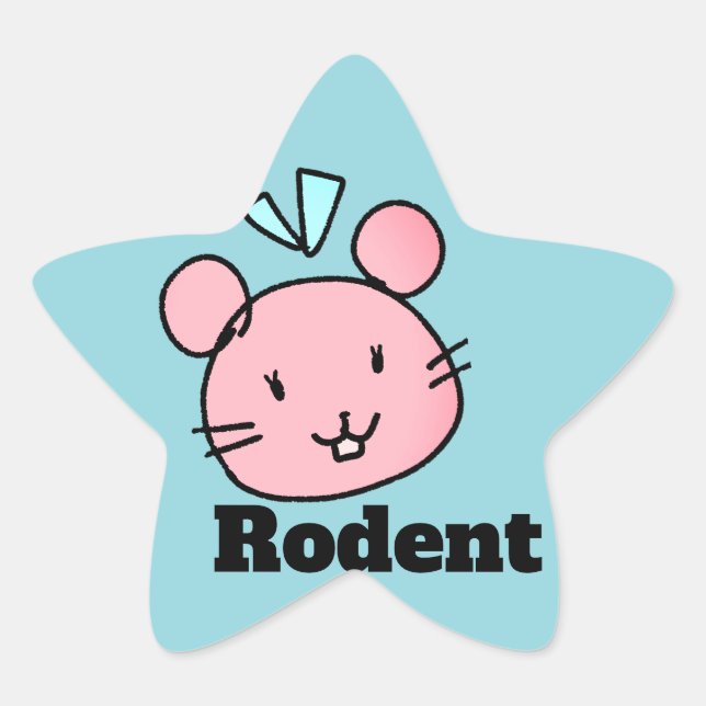 ☆ kawaii　Rodent☆ small animal☆ Stern-Aufkleber (Vorderseite)
