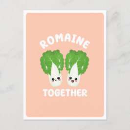 Kawaii Romaine Lettuce Couple Gemüse Puppe Postkarte