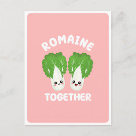 Kawaii Romaine Lettuce Couple Gemüse Puppe Postkarte