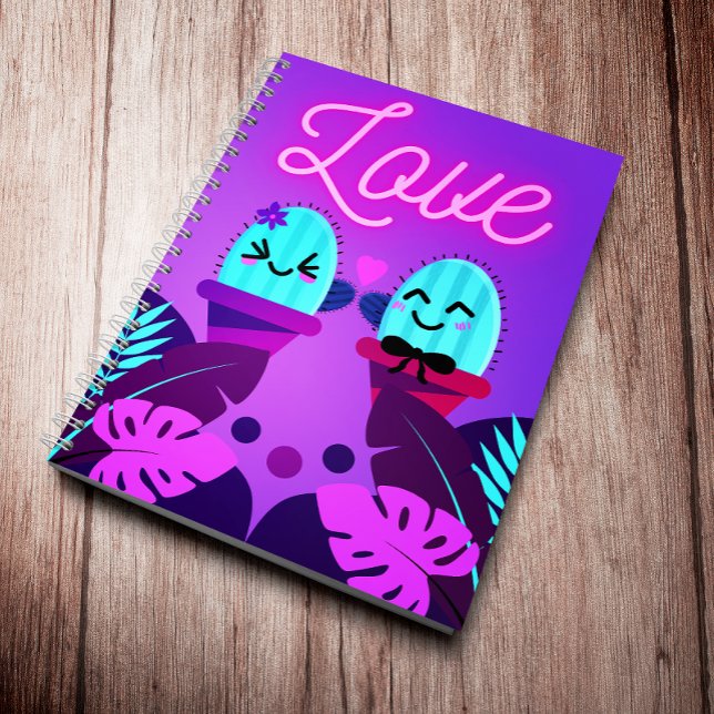 Kawaii Romantic Cactus Spiral Notebook Notizbuch (Von Creator hochgeladen)