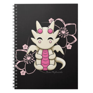Kawaii rosa Drache-gewundenes Notizbuch Notizblock