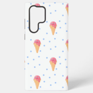 Kawaii rosa Eiscreme auf weiß Samsung Galaxy Hülle