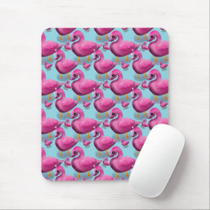 Kawaii-Rosa-Enten-Muster – Anbetungswürdige ästhet Mousepad