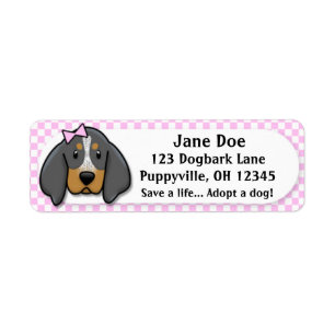 Kawaii rosa Gingham Bluetick Coonhound