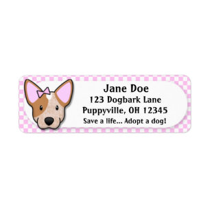 Kawaii rosa Gingham-Rot Heeler