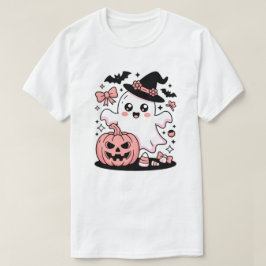 Kawaii Rosa HexenGeist mit Pumpkin und Bows T-Shirt