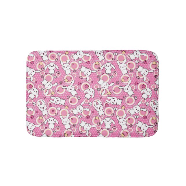 kawaii rosa Muster Badematte (Vorderseite)