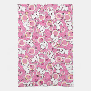 kawaii rosa Muster Geschirrtuch