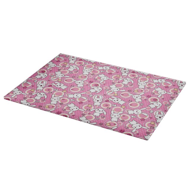 kawaii rosa Muster Schneidebrett (Ecke)