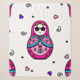 Kawaii Rosa Russische Puppe Sherpadecke