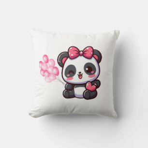 Kawaii-Rosafarbenes Kätzchen-Kissen mit Schleifen Kissen