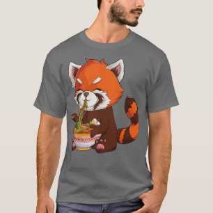 Kawaii Roter Panda essen ramen Japanisch Anime Noo T-Shirt