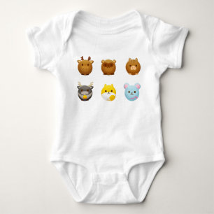 Kawaii Runde Tiere Baby Strampler