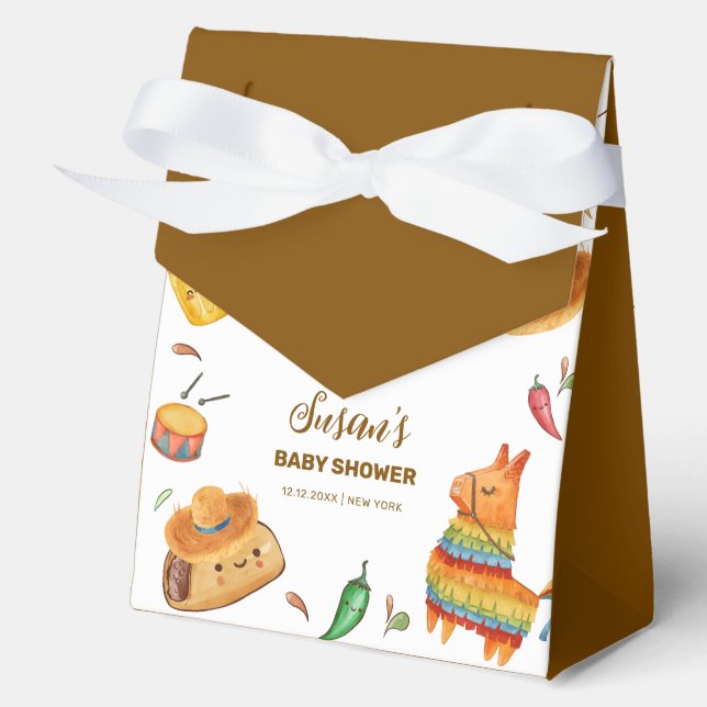 Kawaii Rustic Fiesta Taco Bout Eine Babydusche Geschenkschachtel (Vorderseite)
