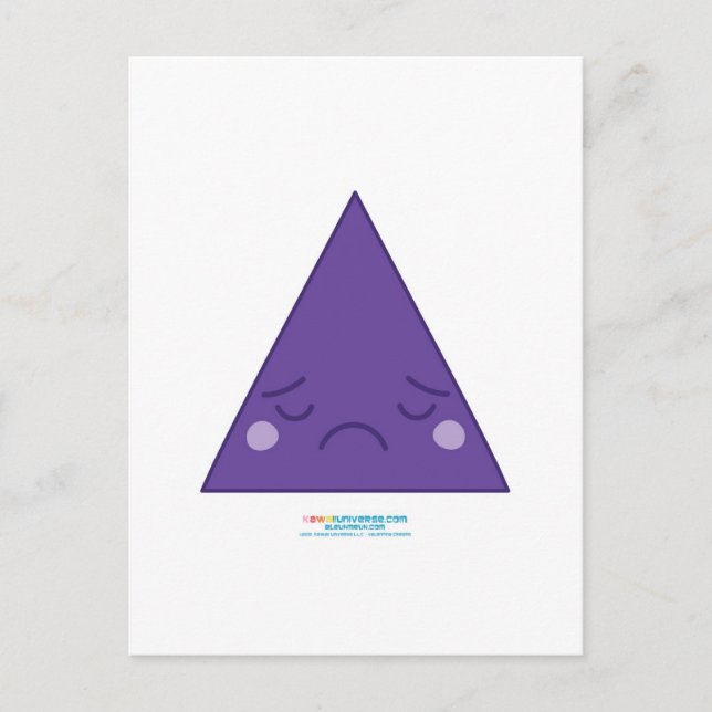 Kawaii Sad Triangle Postkarte (Vorderseite)