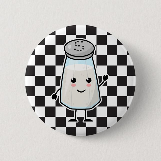 Kawaii Salt Shaker: Die besten Freunde für immer B Button (Vorderseite)