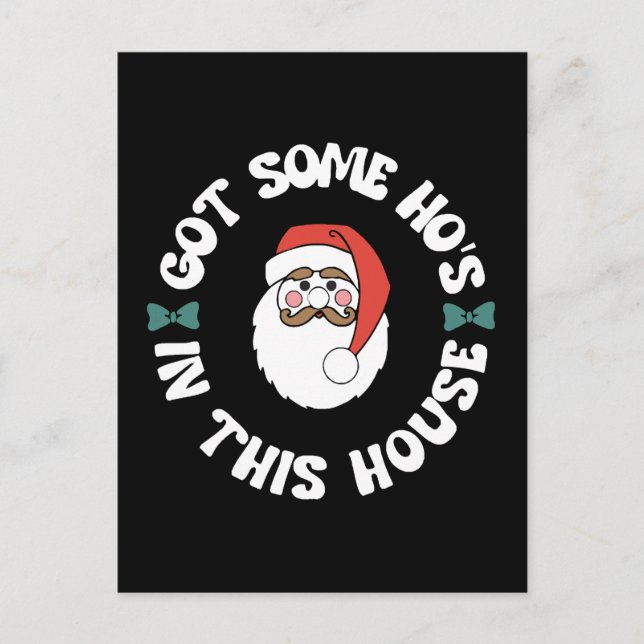 Kawaii Santa Postkarte (Vorderseite)