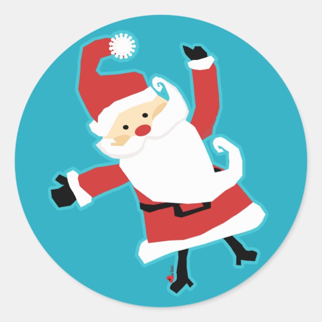 Kawaii Santa Stickers (Vorderseite)