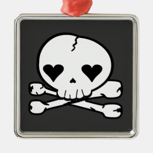 Kawaii Schädel-gotische Weihnachtsverzierung Ornament Aus Metall