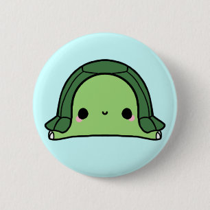 Kawaii Schildkröte (Sie ändern den Hintergrund!) Button