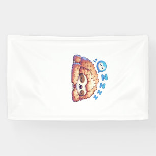 Kawaii schlafende Faultier-Nickerchen Zzz lustiges Banner