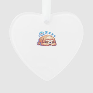 Kawaii schläfriges Faultier, das Zzz macht, lustig Ornament
