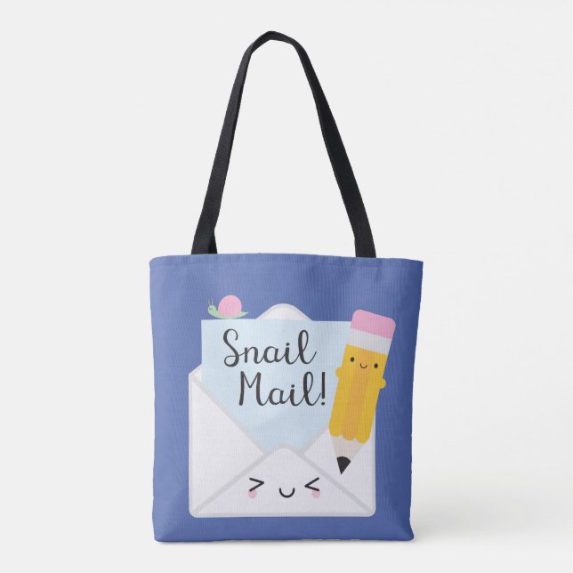 Kawaii-Schneckenpost rückgängig Tasche (Rückseite)
