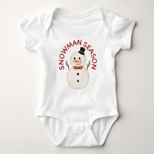 Kawaii Schneemann-Saison Baby-Body Baby Strampler